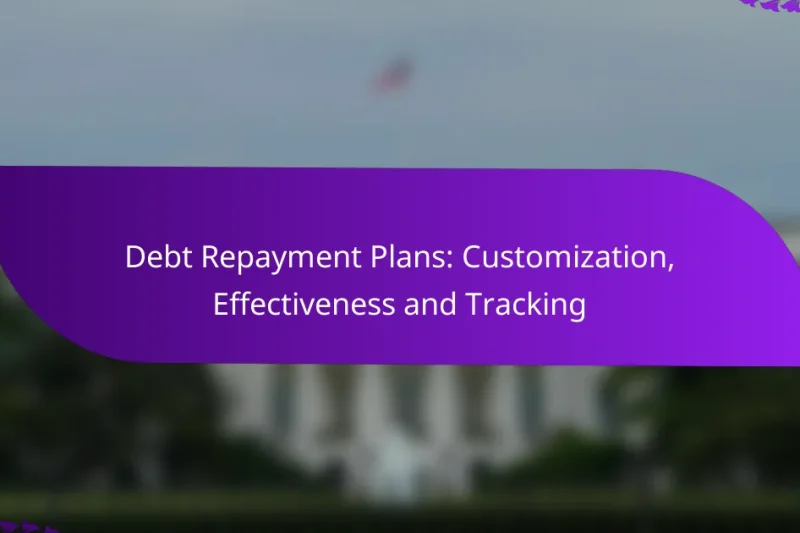 Debt Repayment Plans: Customization, Effectiveness and Tracking