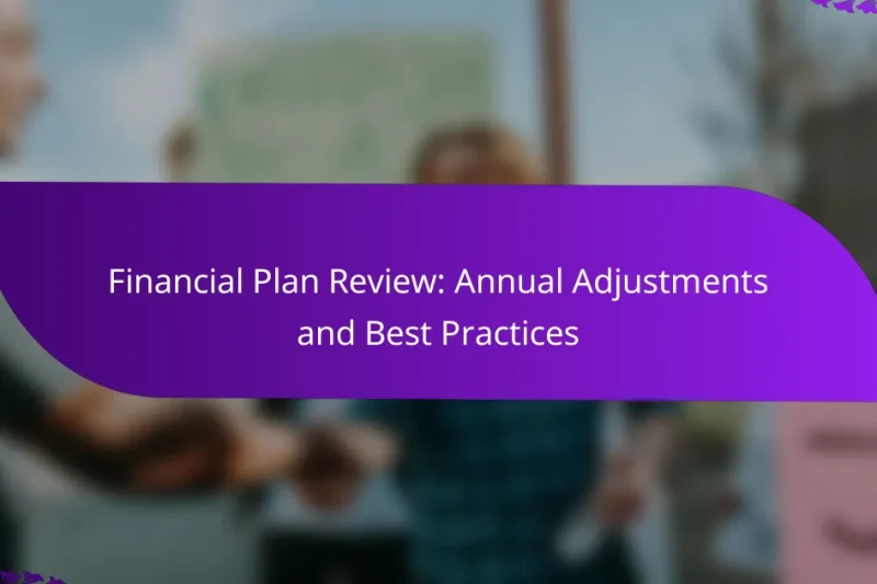 Financial Plan Review: Annual Adjustments and Best Practices