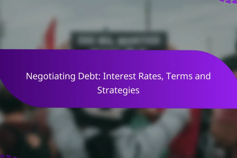 Negotiating Debt: Interest Rates, Terms and Strategies