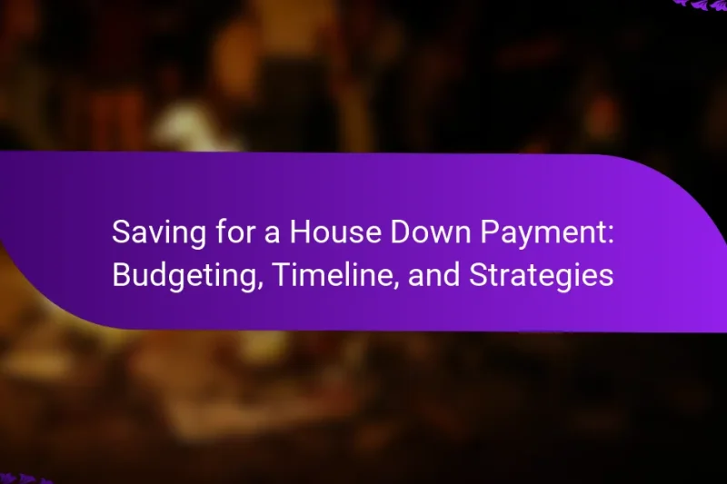 Saving for a House Down Payment: Budgeting, Timeline, and Strategies