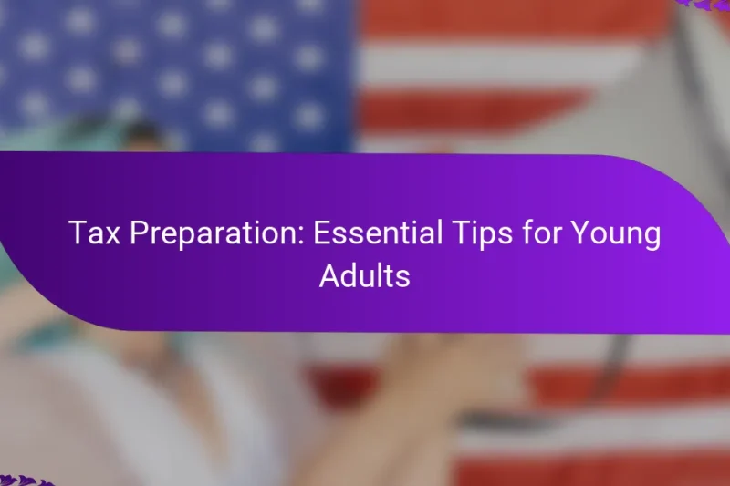 Tax Preparation: Essential Tips for Young Adults