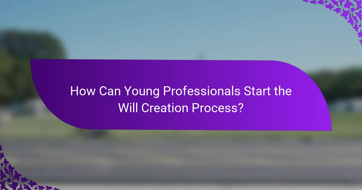 How Can Young Professionals Start the Will Creation Process?