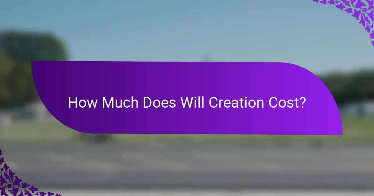 How Much Does Will Creation Cost?