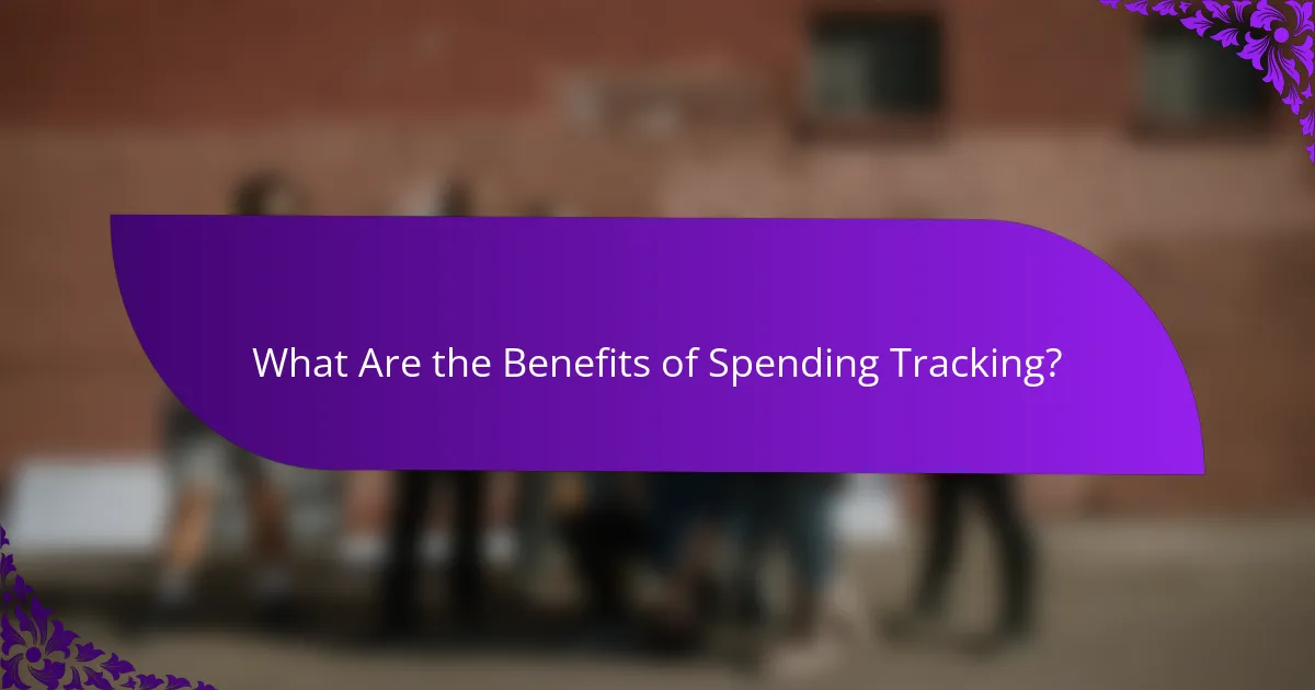 What Are the Benefits of Spending Tracking?